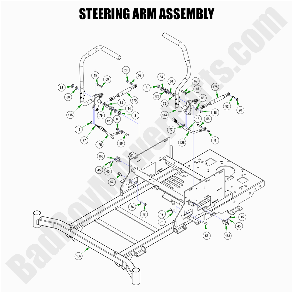 2022 ZT Avenger Steering Arm Assembly